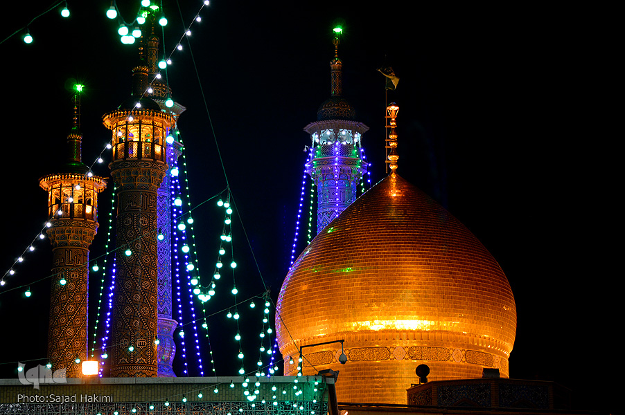 FOTO-Il mausoleo di Fatima Ma'suma durante le feste del mese di Sha'ban