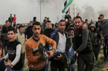 犹太复国主义政权轰炸加沙地带东部边界