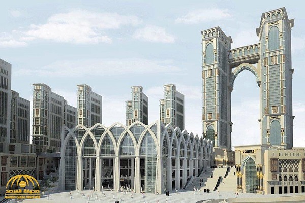 بالصور.. بدء تنفيذ أعلى مسجد مُعلق في العالم بمكة