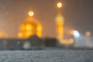 Mausoleo del Imam Ridha cubierto de nieve
