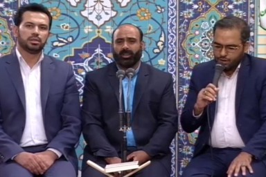 فیلم/ اجرای مناجات‌خوانی توسط  «حسن عبدی»، «محمد برخورداری» و «حسین محمدرضایی» در محضر رهبر انقلاب/ حسینیه امام خمینی(ره)