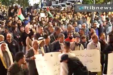 فیلم/ تظاهرات فلسطینی‌ها در حمایت از مقاومت غزه