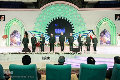 فیلم/ اجرای گروه منتخب تواشیح بین‌المللی میعاد و بقیه‌الله در آیین افتتاحیه