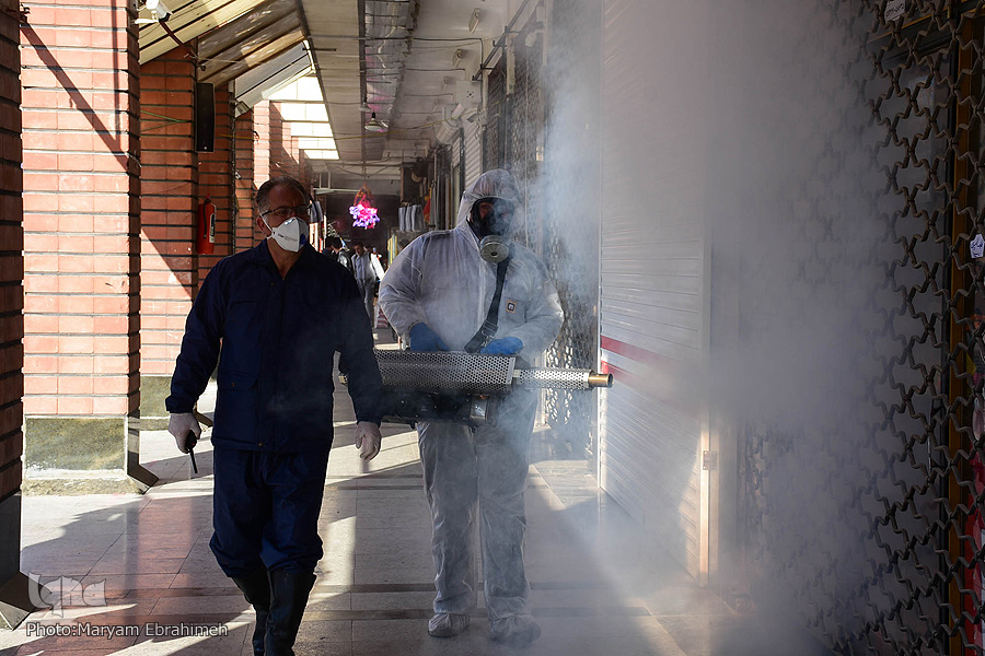 ضدعفونی و گندزدایی مناطق محروم و حاشیه‌ای شهر تهران