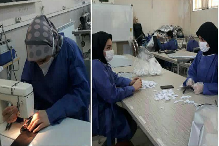 تولید روزانه 50 دست لباس بیمارستانی به همت کانون قرآن دانشگاه بوعلی&zwnj;سینا