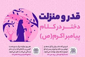 اینفوگرافیک | قدر و منزلت دختر در کلام پیامبر اکرم(ص)