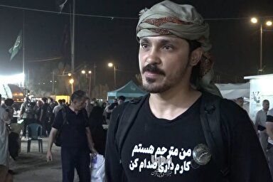 فیلم | نذر متفاوت در پیاده‌روی اربعین