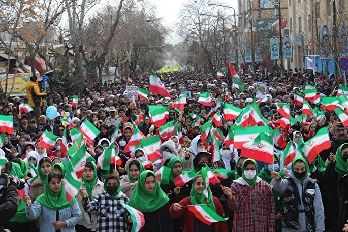 عکس | راهپیمایی 22 بهمن در سنندج