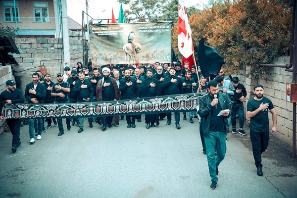 پیوند عاشورا و جبهه مقاومت در آیین‌های محرمی گرجستان + عکس