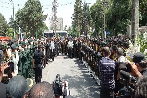 وداع مردم ولایی  همدان و تویسرکان با شهدا