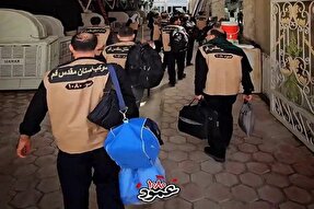 فیلم | استقرار خادمان موکب حرم مطهر بانوی کرامت در عراق