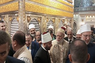 جشن میلادالنبی(ص) در مسجد امام حسین(ع) قاهره + عکس و فیلم