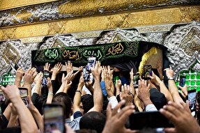 فیلم | مراسم تشییع همسر آیت‌الله سیستانی در عتبات عالیات