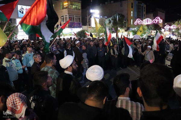 اجتماع مردم ملایر در محکومیت جنایت های رژیم صهیونیستی ‎