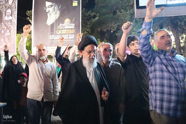 اجتماع مردم ملایر در محکومیت جنایت های رژیم صهیونیستی ‎