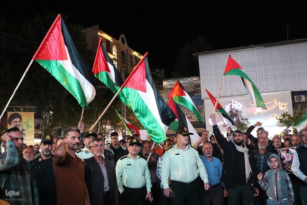 اجتماع مردم ملایر در محکومیت جنایت های رژیم صهیونیستی ‎