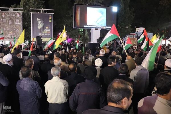 اجتماع مردم ملایر در محکومیت جنایت های رژیم صهیونیستی ‎