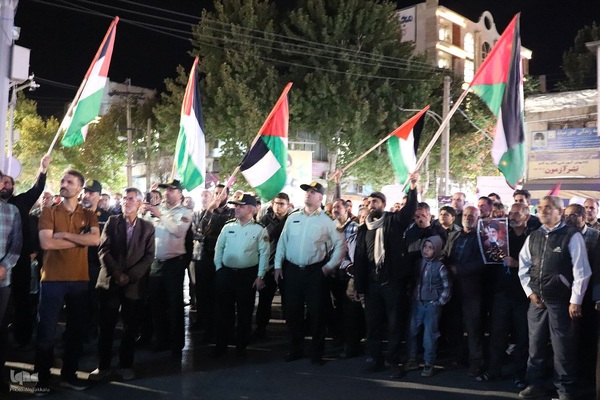 اجتماع مردم ملایر در محکومیت جنایت های رژیم صهیونیستی ‎