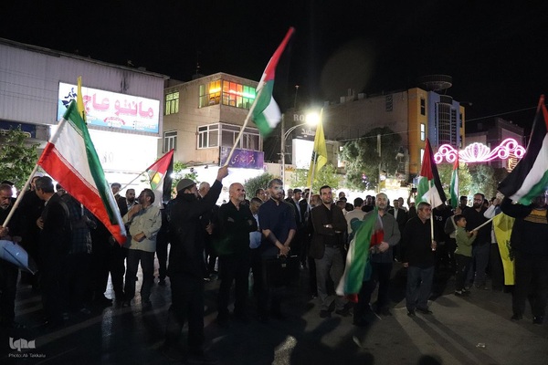 اجتماع مردم ملایر در محکومیت جنایت های رژیم صهیونیستی ‎