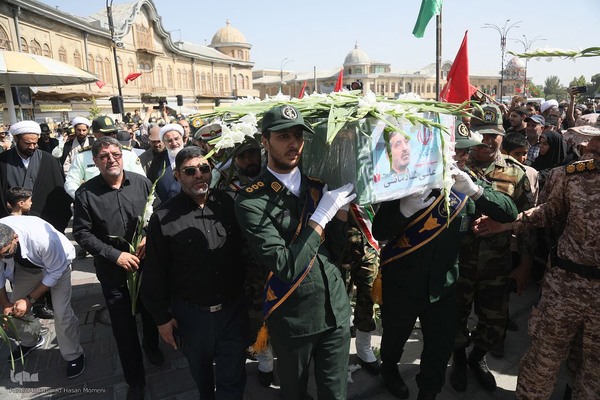 تشییع پیکر سپهبد شهید علی شادمانی در همدان‎