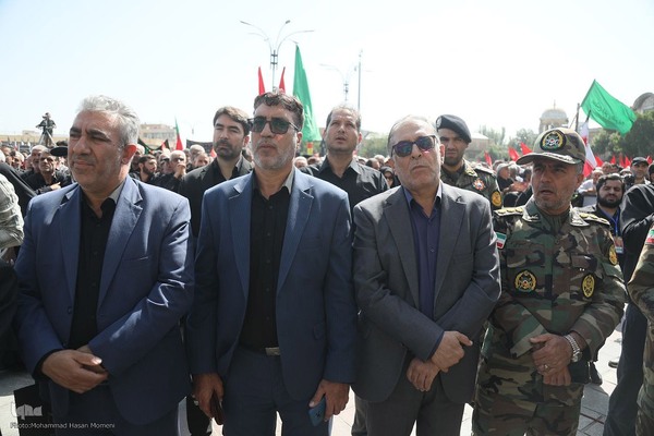 تشییع پیکر سپهبد شهید علی شادمانی در همدان‎