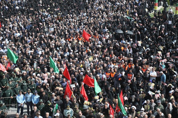 تشییع پیکر سپهبد شهید علی شادمانی در همدان‎