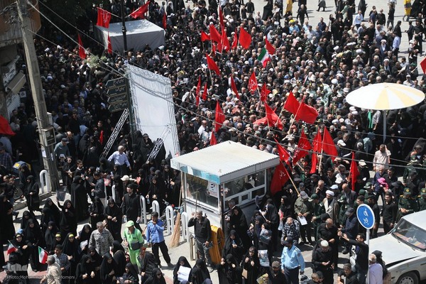 تشییع پیکر سپهبد شهید علی شادمانی در همدان‎