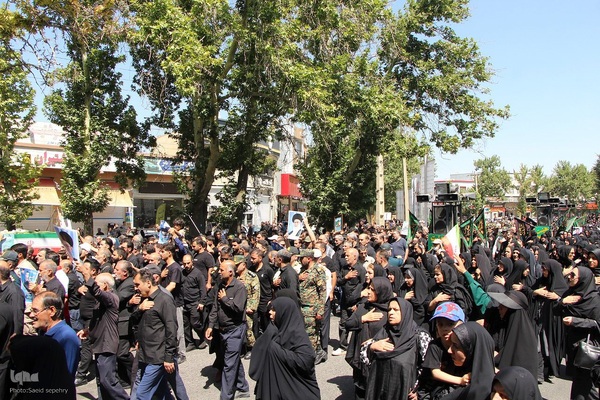 تشییع پیکر مطهر شهید مدافع وطن ستوان دوم هومن غیاثوند در ملایر