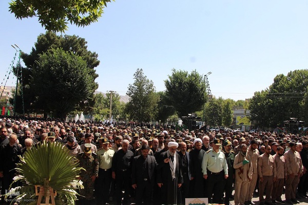 تشییع پیکر مطهر شهید مدافع وطن ستوان دوم هومن غیاثوند در ملایر