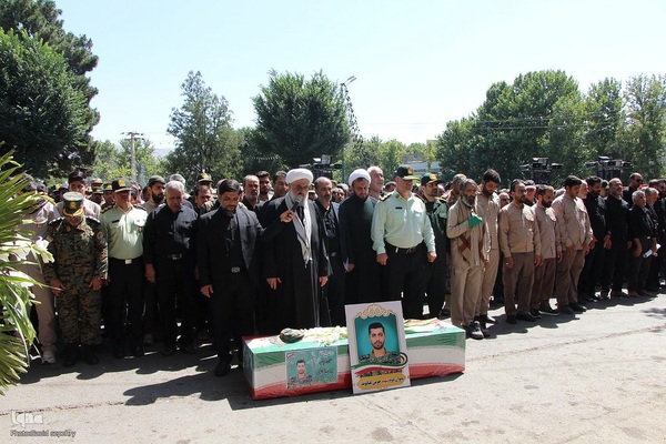 تشییع پیکر مطهر شهید مدافع وطن ستوان دوم هومن غیاثوند در ملایر