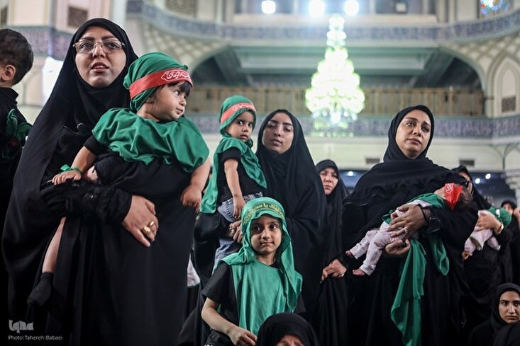 په حضرت عبدالعظیم حسنی  حرم کې د شیرخوارو حسینی ماشومان معنوی غونډه