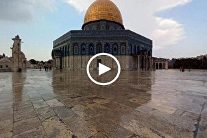 Mescid-i Aksa’da yağmur | video